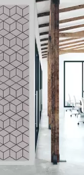 Office mit Akustikdesignpanel