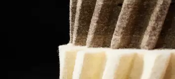 Preview technical felts from stamping parts, polishing plates and gears from the felt color M&K