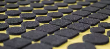 Vorschau für technische Filzstanzteile- und Zuschnitte Filzgleiter selbstklebend