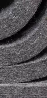 Preview for technical felts as yard goods of different thickness and color as an example here in dark gray